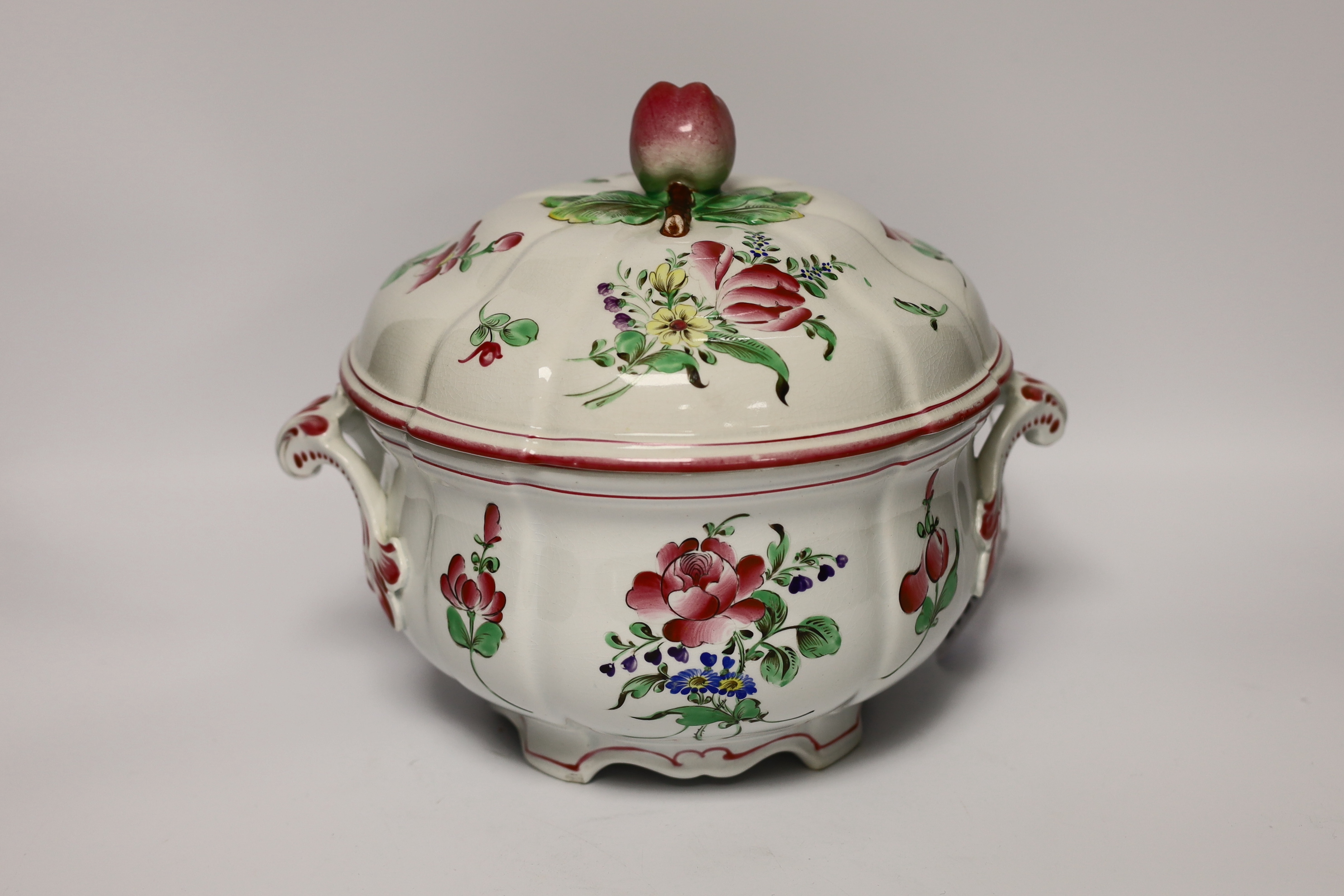 A group of floral ceramics comprising Spode, Limoges and Hammersley, largest 29cm wide